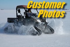 Linked photo showing a side by side UTV in snow - Link Customer Photos